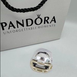 Pandora Los Angeles Chargers NFL Football Helmet Charm 14K Gold and S925 Silver